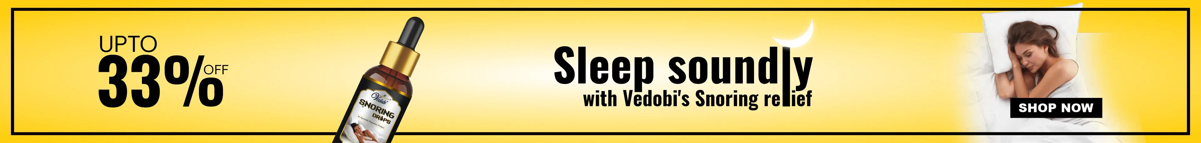 Vedobi Snoring Drops Offer Banner