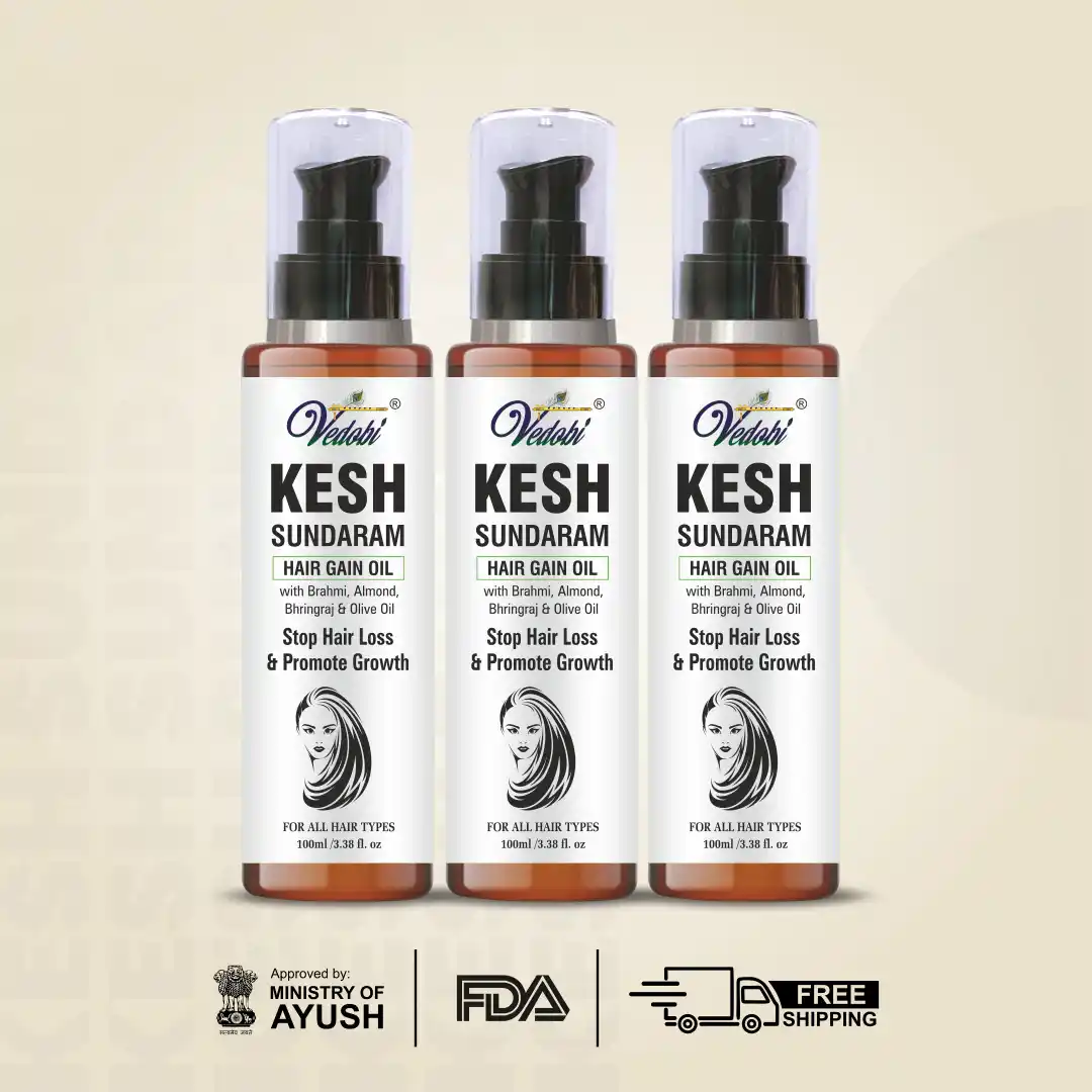 Kesh Sundaram Hair Gain Oil 100ml x3